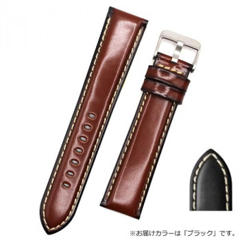 ロシェ 腕時計用ベルト ダービー 20/18mm 115/80mm ブラック 5332001SC13