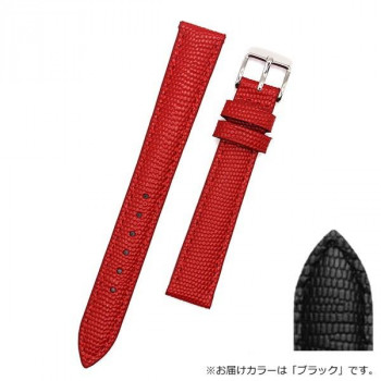 ロシェ 腕時計用ベルト カウハイド オパーリン 12/10mm 110/70mm ブラック 5381201ST