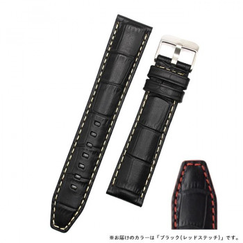 ロシェ 腕時計用ベルト インディアナ 24/22mm 120/80mm ブラック 5592415