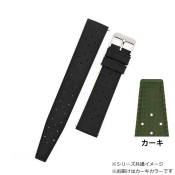 ロシェ 腕時計用ベルト トロピック 18/16mm 120/75mm カーキ 8401845