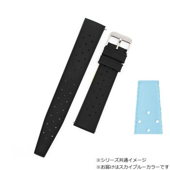 ロシェ 腕時計用ベルト トロピック 20/18mm 130/80mm スカイブルー 8402011