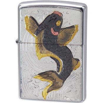 ペンギンライター ZIPPO 電鋳板 大鯉