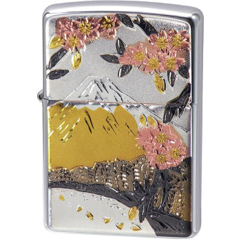 ZIPPO 電鋳板 富士桜