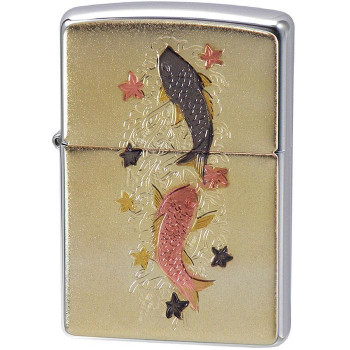ZIPPO 電鋳板 夫婦昇り鯉