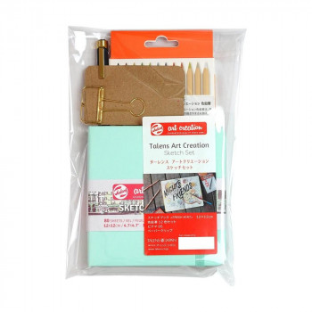 ターレンス アートクリエーションスケッチセット フレッシュミント12×12cm 色鉛筆12色セット 497500