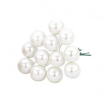 デコレーション 12MMパールベリー(12本x12束) E6338 WHITE（01）