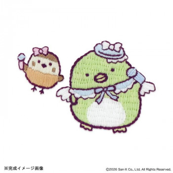 オリムパス はってはじめる刺しゅうキット すみっコぐらし ぺんぎん?・すずめ(天使なえびてんアイドル) Z-7