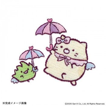 オリムパス はってはじめる刺しゅうキット すみっコぐらし ねこ・ざっそう(天使なえびてんアイドル) Z-9