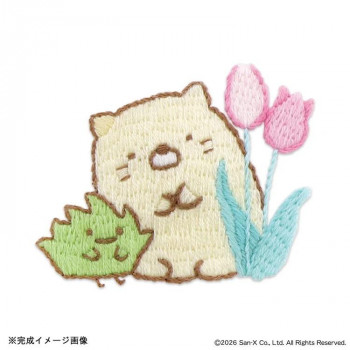 オリムパス はってはじめる刺しゅうキット すみっコぐらし ねこ・ざっそう(ざっそうとようせいのお花畑) Z-14
