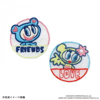 オリムパス はってはじめる刺しゅうキット ANGEL BLUE ナカムラくん＆ハナちゃんB Z-55
