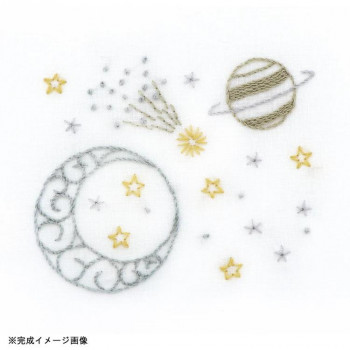 オリムパス はってはじめる刺しゅうキット 星と月 Z-59