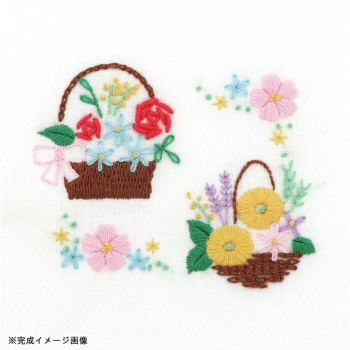 オリムパス はってはじめる刺しゅうキット 花かご Z-61