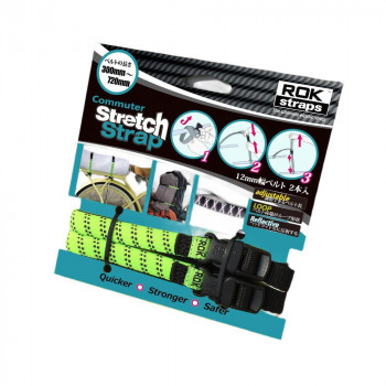 ROKstraps ロックストラップ CM ストレッチストラップ 2本セット 反射素材使用 グリーンリフレクティブ ROK00334