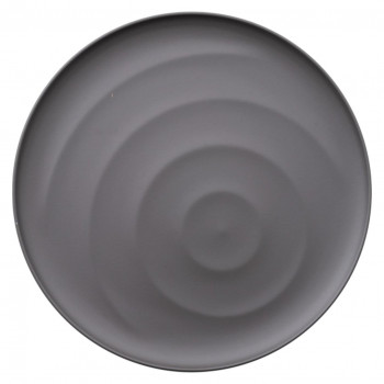 KIBi　日本製　割れにくいおしゃれな食器　雫 グレー φ170mm×14mm　プレート　10372-2