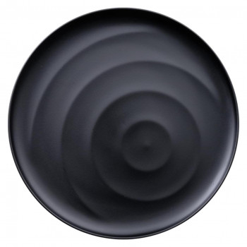 KIBi　日本製　割れにくいおしゃれな食器　雫 ブラック φ250mm×16mm　プレート　10375-3