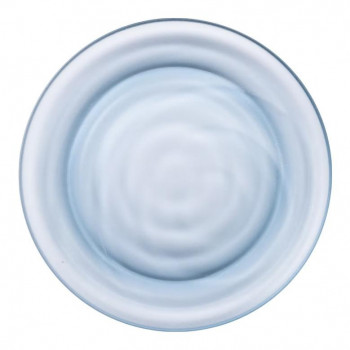 KIBi　日本製　割れにくいおしゃれな食器　雫 クリアマリン φ170mm×14mm　プレート　10402-6
