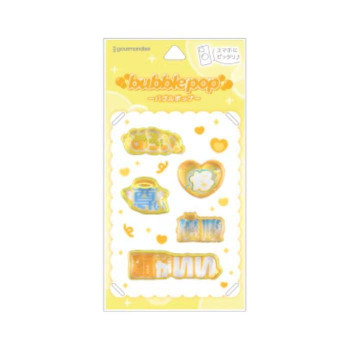 bubble pop　デコレーションステッカーシール　イエロー　GMD-45YE