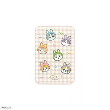 mofusand MagSafe対応 ワイヤレスリチウム充電器 5000mAh うさにゃん　MOFU-107B