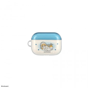 mofusand AirPods Pro(第3世代)対応 ソフトケース ブルー　MOFU-108A