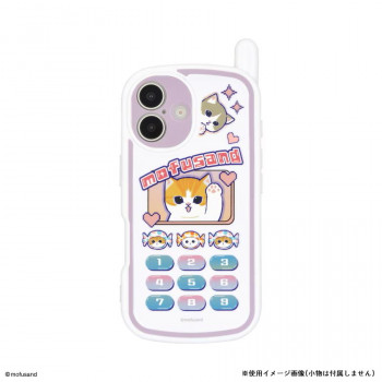 mofusand iPhone16 対応 レトロガラケー風ケース　MOFU-67WH