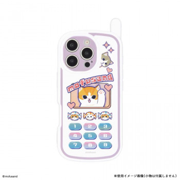 mofusand iPhone16 Pro 対応 レトロガラケー風ケース　MOFU-68WH