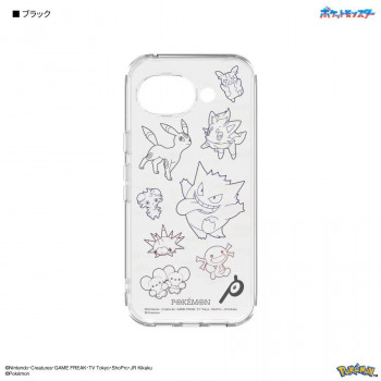 ポケットモンスター Google Pixel 10a 対応 クリアケース ブラック　PKE-49IV