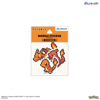 ポケットモンスター モバイルステッカーシール　ヒトカゲ＆リザード＆リザードン　POKE-989C