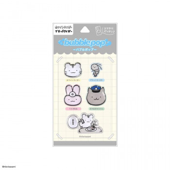 ホワイトタイガーとブラックタイガー bubble pop　デコレーションステッカーシール　WB-12A