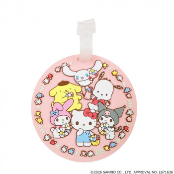 サンリオキャラクターズ PVCネームタグ パステルフラワー ピンク