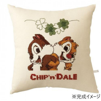 オリムパス 6035 ししゅうキット　クッション　ディズニー　チップ＆デール