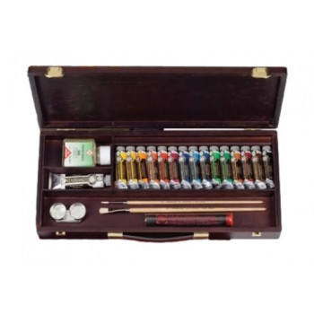 REMBRANDT　レンブラント油絵具　ラグジュアリーボックス16色セット　T0184-0004　410847